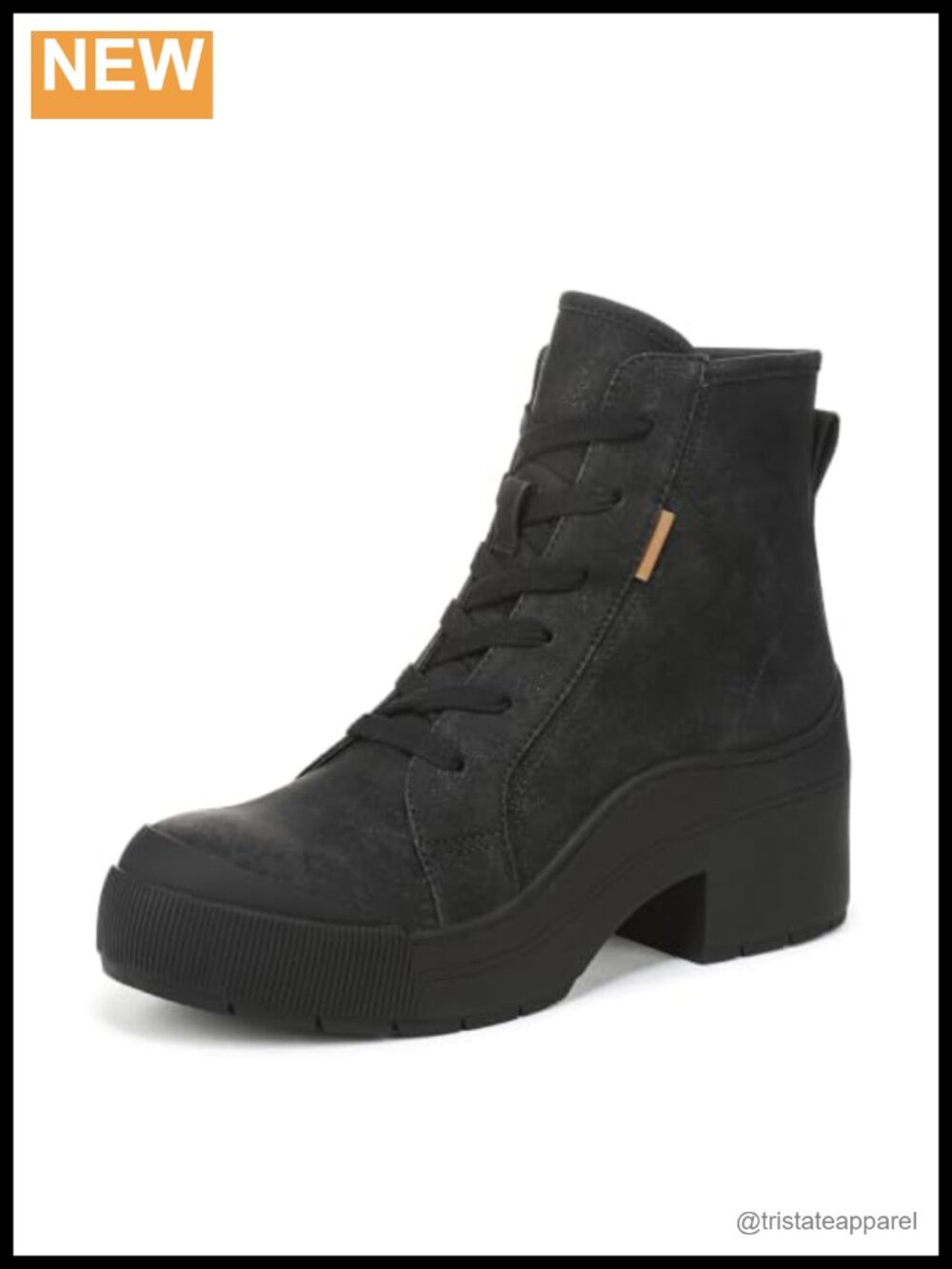 Faux Leather Lace Up Platform Ankle Bootie